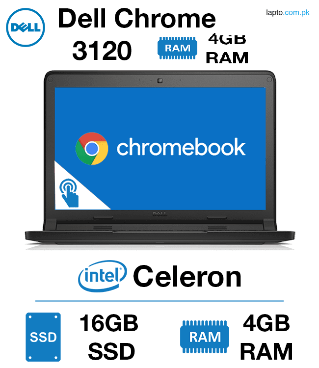 DEL_CHROMEBOOK LAPTOP 3120 P22T - 4GB/16GB - Long Battery Life