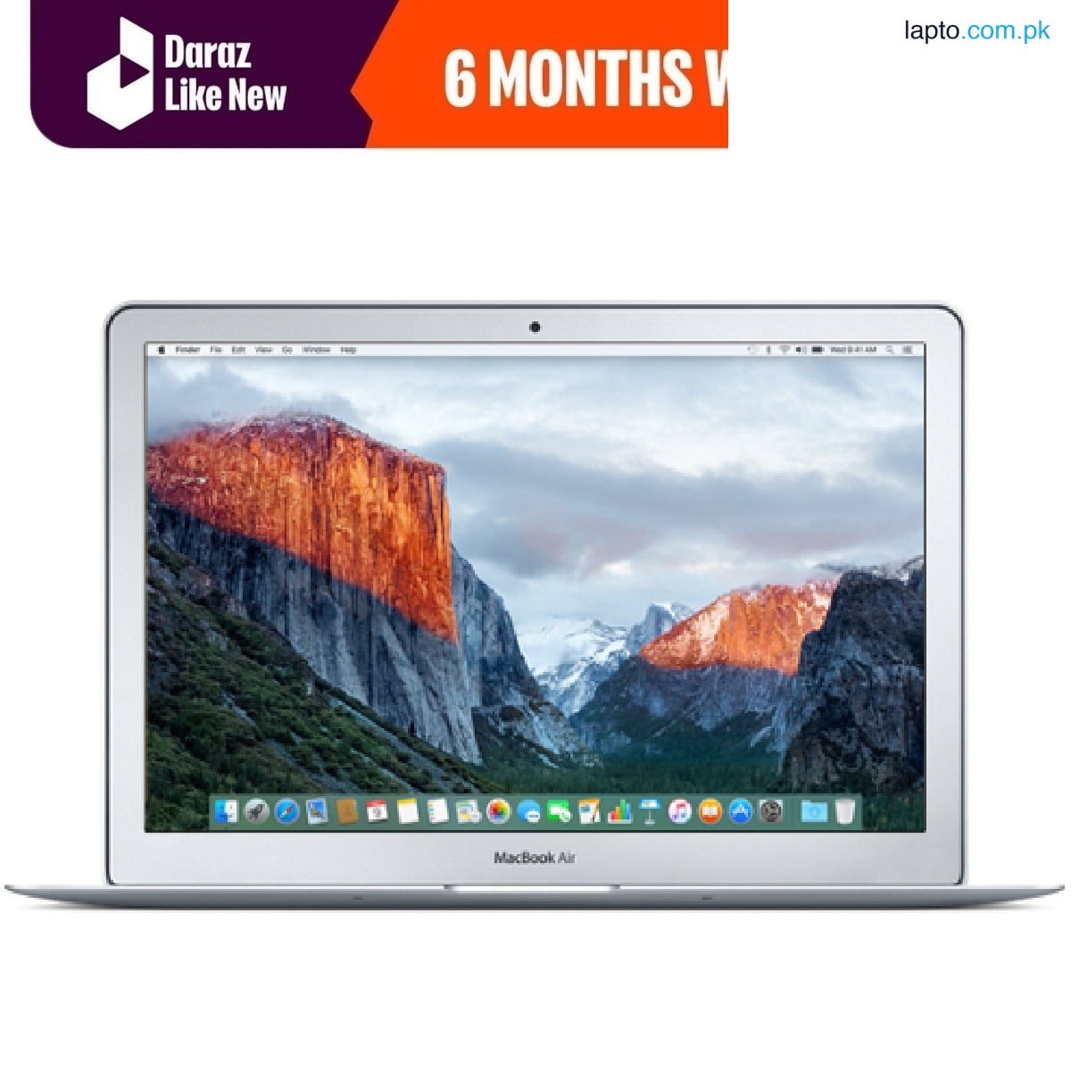 Apple Macbook Air 2015 (11.6-inch, Early 2015) with 1.6GHz dual-core Intel Core i5 processor, 4GB 1600MHz, 128GB PCIe-based flash storage, Intel HD Graphics 6000, Silver - Daraz Like New Laptops
