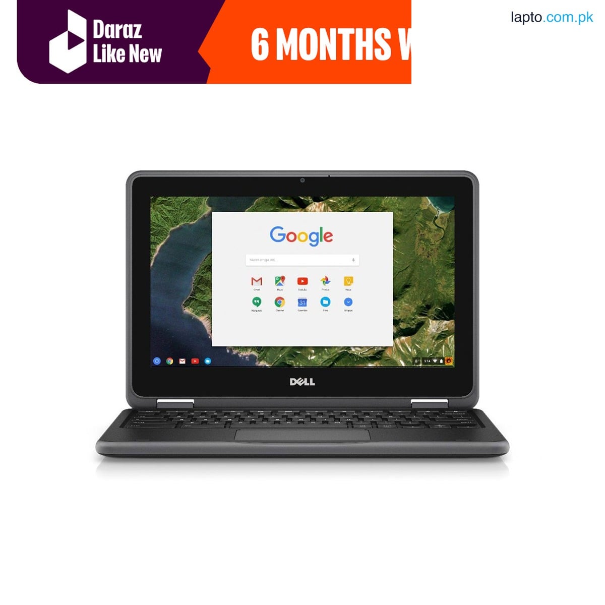Dell 3189 Chromebook 11.6 inches HD touchscreen, 4GB Ram 16GB SSD, HDMI, WiFi, Webcam, Chrome OS - (FREE LAPTOP BAG) - Daraz like new laptops