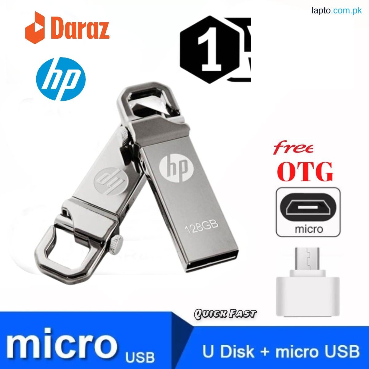 Flash Drive 128 GB - 64 GB - 32 GB - 16 GB - 8 GB - USB High Speed 3.0 Metal USB Pen Drives + Free OTG Adapter Micro / Type C memory U disk High Speed USB 3.0 for PC Mobile Laptop Macbook Pen Drive USB Stick Flash (1 YEAR WARRANTY)