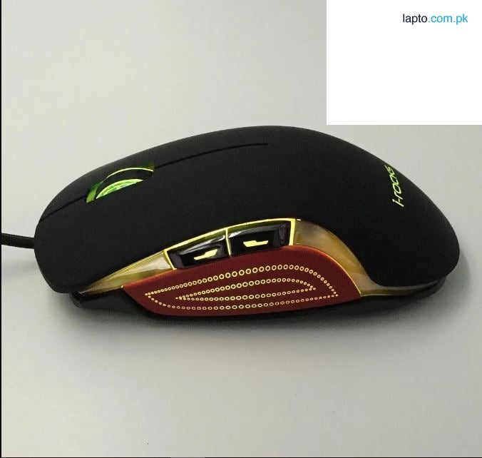I-ROCKS IM6 WiRED USB RGB GAMiNG MoUSE BLACK WINGs BATTLE