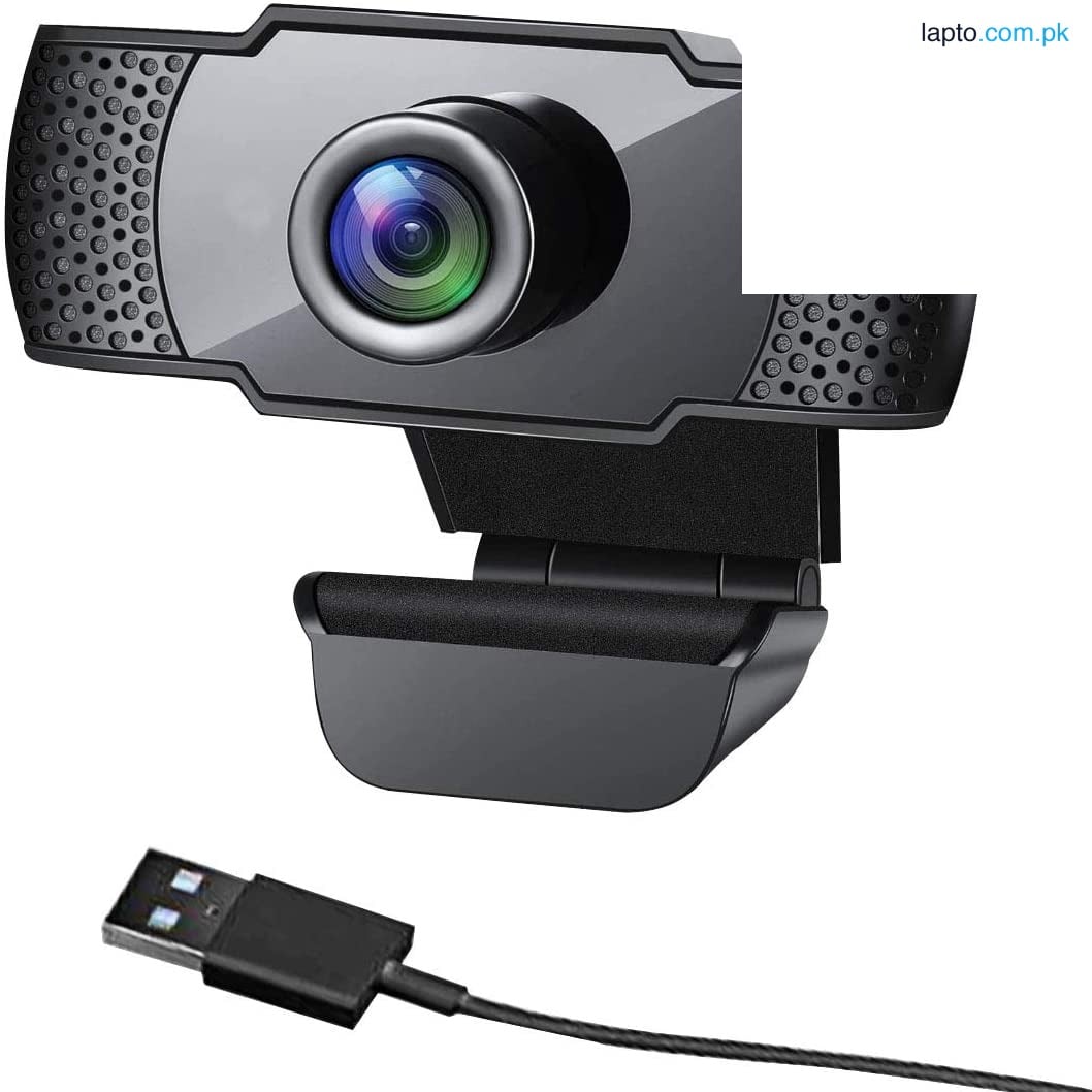 Webcam with Microphone,1080P PC Laptop Desktop USB 2.0 Web Camera for PC, Laptop, Plug and Play Web Camera for Video Calling, Studying,Conference