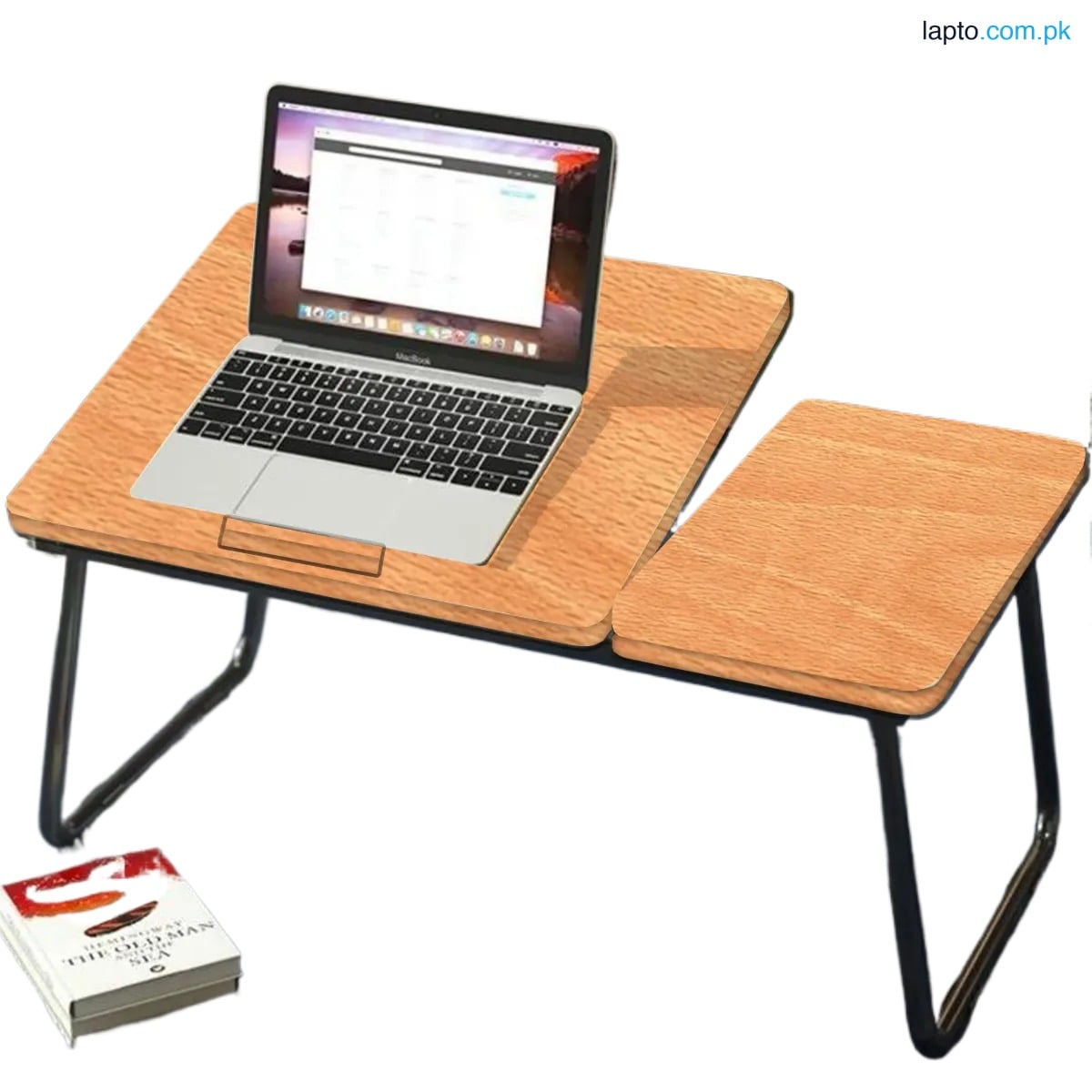 Top Adjustable Wooden Gaming Laptop Table With For Bed 4 Level Adjustment Board Foldable Stand Ergonomic Portable Drawing Notebook Reading Food Breakfast Serving With Mouse Space Area