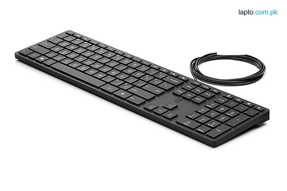Hawlett Packerd 320K Wired USB Desktop Keyboard with Height Adjustment (9SR37AA) IMPORTED Branded For Home OFFICE