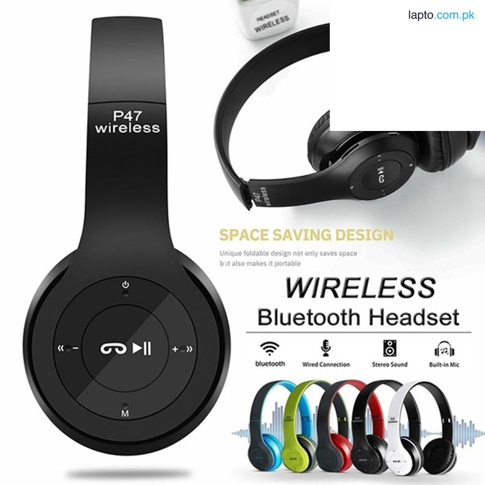 Wireless Headphones High Quality Bluetooth Head Phones For Girls for all Smartphones with mic White and Black Colour