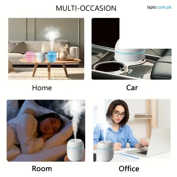 Modern Ultrasonic LED Outline Humidifier with Soothing Ambient Lighting