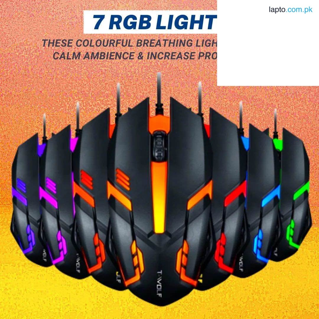 Wired Rgb Mouse With 7 LED RGB Backlit RGB Mouse Wired Gaming Mouse Play with the Stunning RGB Wired Mouse Good Quality