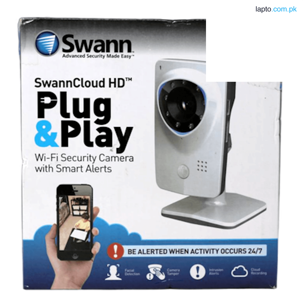 Swann Cloud ADS-456 HD Plug and Play Wi-Fi Security Camera with Smart Alerts, facial detection, Night Vision (Also Work With DVR Through high Resolutions HDMI Convertor)