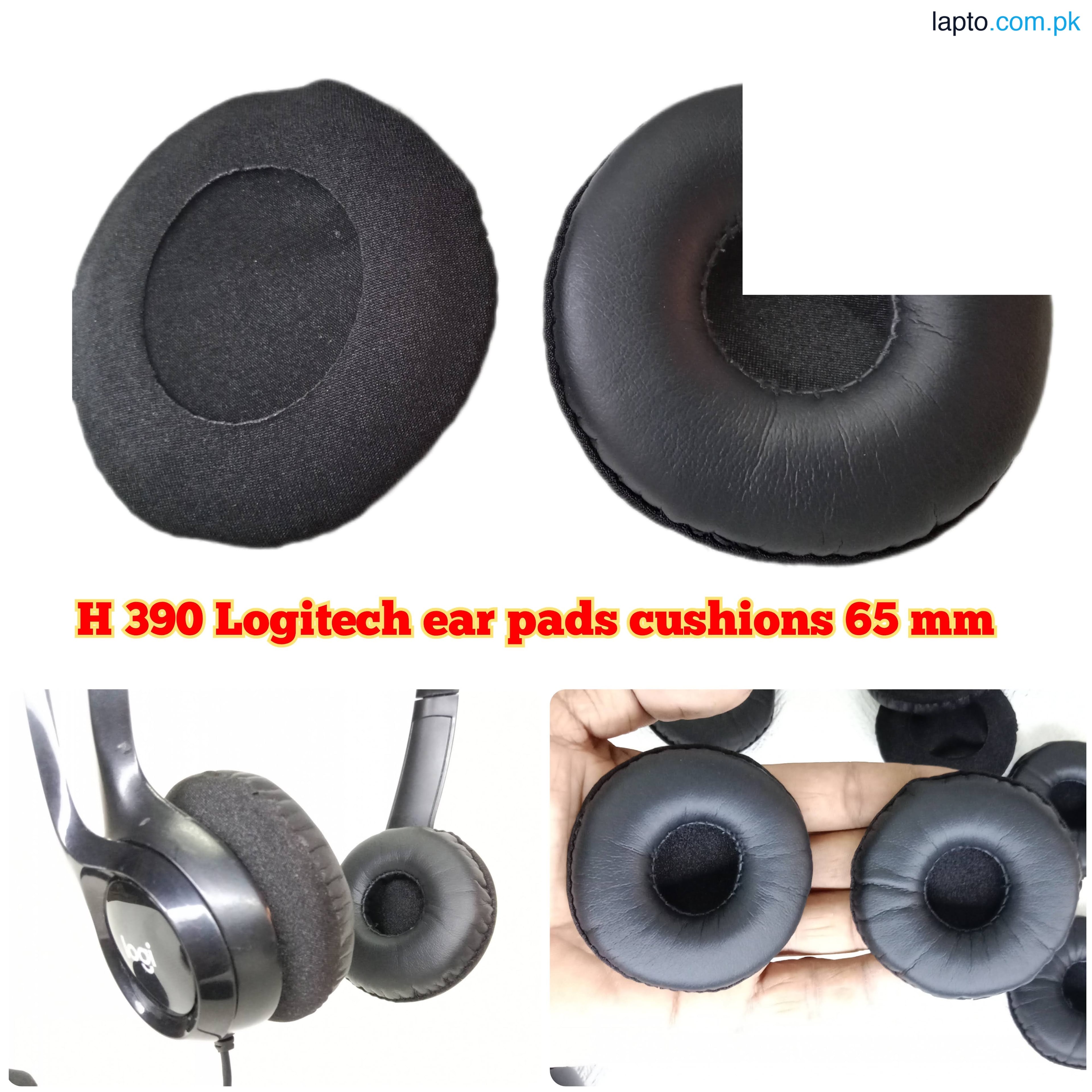 Logitech H390 Ear Pads 1 Pair Soft Memory Foam Replacement Cushions for headgear , Comfortable Protein Leather, Noise-Isolating, Easy Install, 2 paces Durable headphones Ear Cups, Foam Best H 390 Earpads Thick Quality H390 headset ear pad covers sponge
