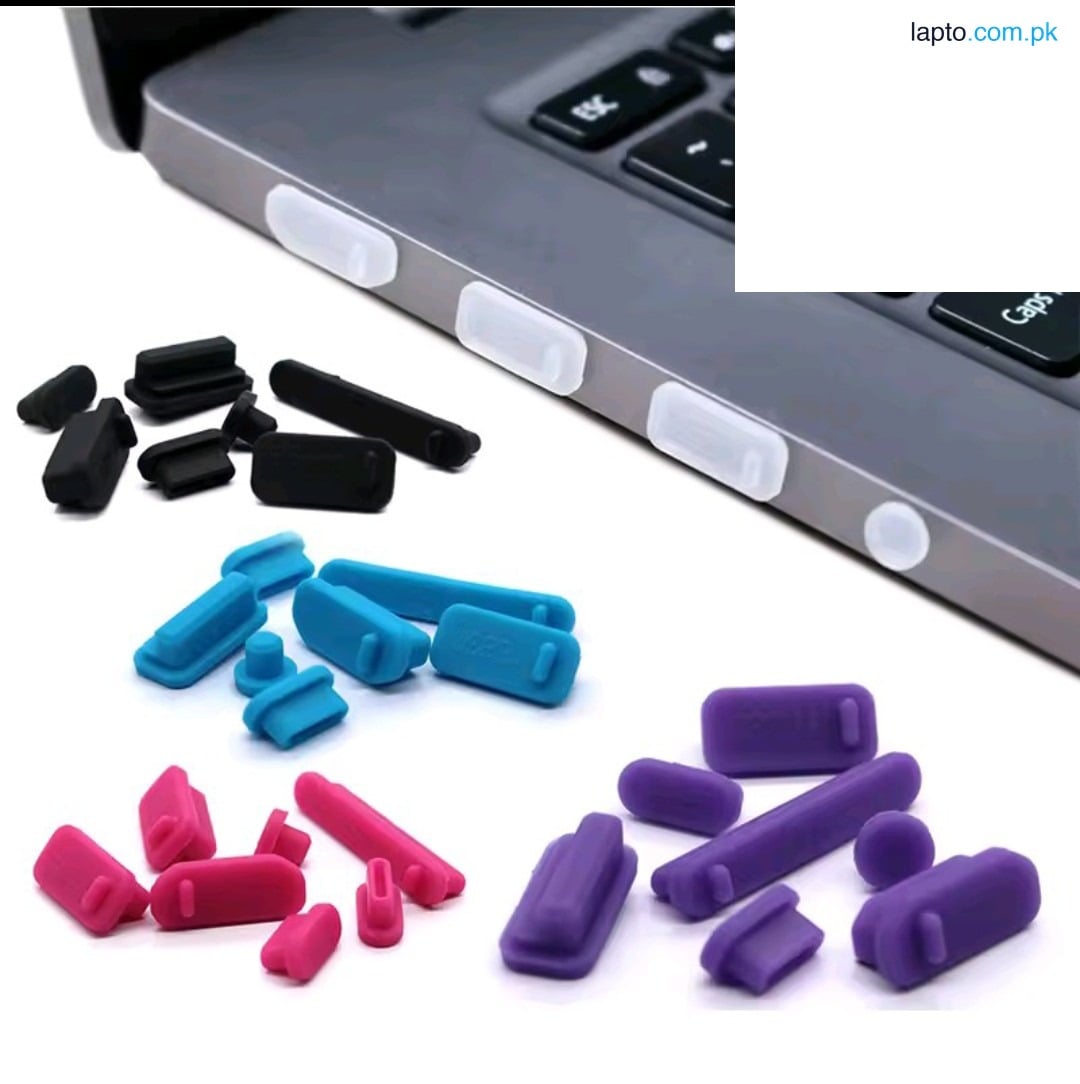 16 Pcs Black Colour Silicon laptop USB and other Ports Dust Plug 16 Pcs Dustproof Computer Accessory For Enhanced protection