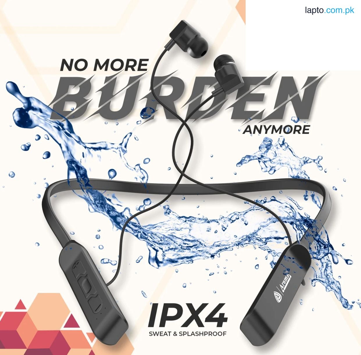 Aroma Wireless Bluetooth Neckband 5.2 ā Magnetic Earphones with LED Display, Noise Cancelling & Sport Design