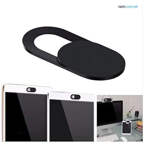 Ultra-Slim Laptop Camera Cover Slide 0.03 Inch Thick Upholds Digital Privacy Compatible with Mobiles, Tablets, Desktops & Laptops Classic Black