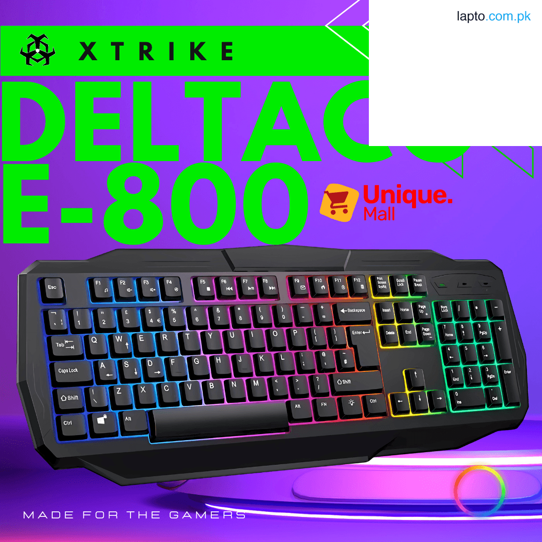 RGB Backlight Gaming Keyboard USB Wired – Mechanical Feel Keyboard with LED Lights, Braided Cable, Latest Gaming Design, Ergonomic Pro Gaming Keyboard for Laptop, PC, Office & Gaming Setup - Unique Mall