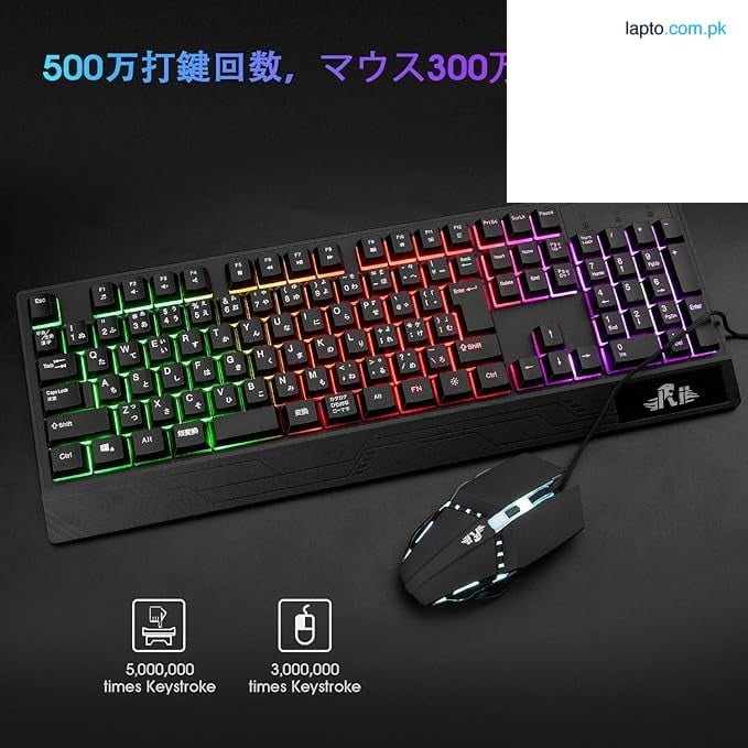 Gaming Keyboard and Mouse RK400 Combo,RGB Rainbow Wired Keyboard Mouse,Computer Keyboard and RGB Backlight Mouse for Home Office,School,PC,Desktop, Windows,Android Things Station