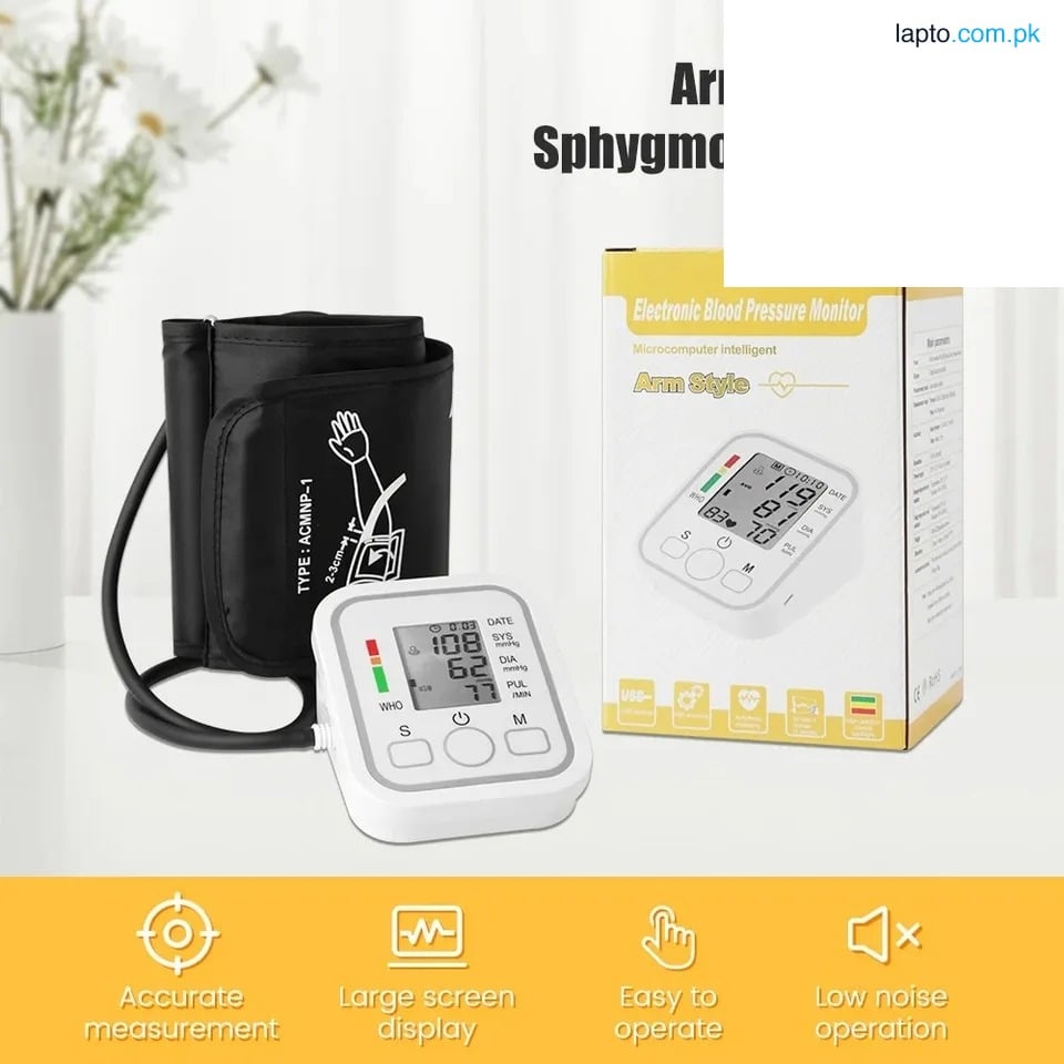Blood Pressure Monitor - BP Apparatus With USB Power Supply - Digital Blood Pressure Monitor or Measurable Tool - Medical Supplies - Health - BP Apparatus - Wrist BP Monitor - BP Monitor without Audio Voice Support