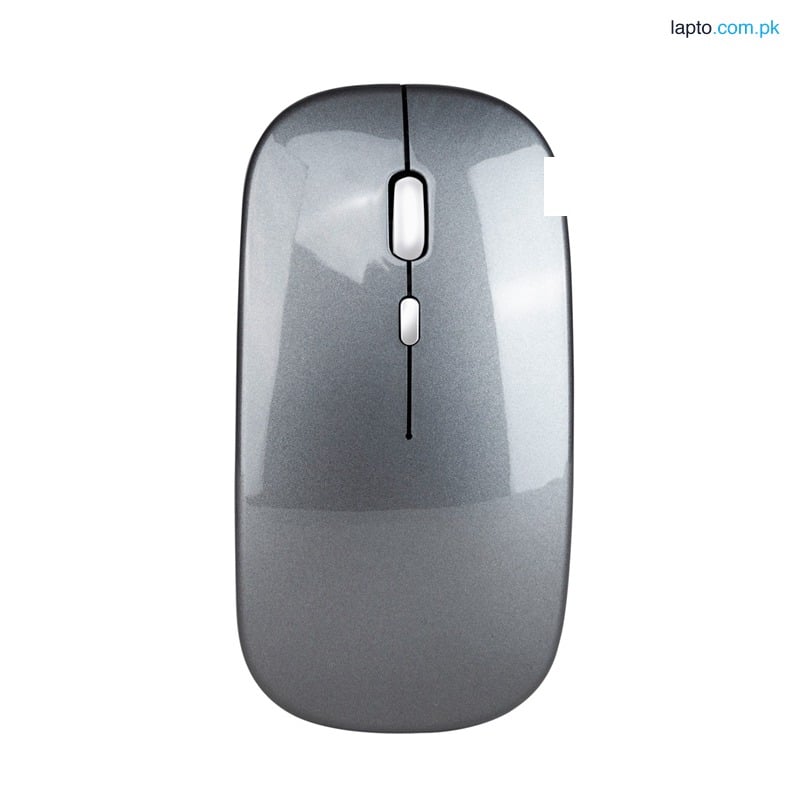 2.4GHz Wireless Mouse, Ergonomic 1600DPI, Noiseless Rechargeable Mouse with Optical Sensor, Suitable for PC,Gray