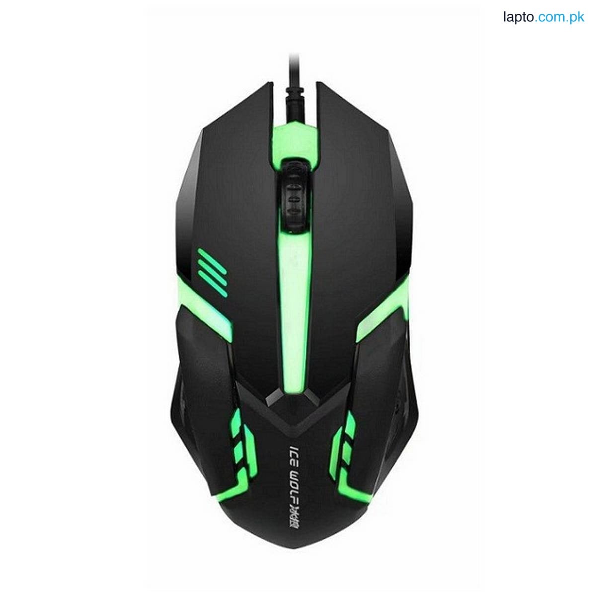 3200 dpi gaming mouse with 6 Programmable Buttons - 7 light rgb gaming mouse usb wired with side buttons - for pc, laptop, pubg mobile, free fire. minecraft by Funbug - Black & White