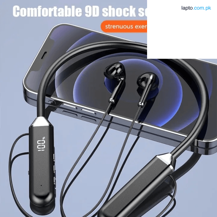 G02 Sports Neckband LED Digital Display Wireless BT Headphone Magnetic Bass Headset with Handsfree Earbuds BY MT's Collection