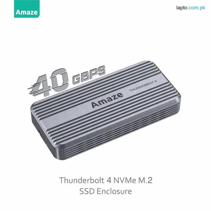 Amaze A227 Thunderbolt 4 M.2 NVME SSD Enclosure with Cooling Fan and Heatsink 40 GBPS Alloy Design