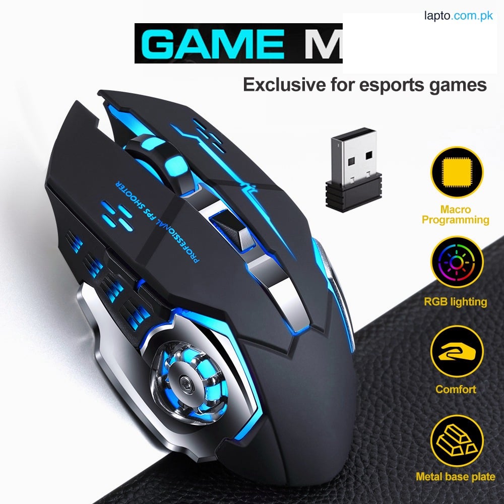 Wireless Gaming Mouse RGB 2400 DPI 7 Buttons Rechargeable Wireless mouse silent click gaming & professional wireless mouse rechargeable type c charging mouse 2400 dpi rgb wireless mouse Wireless Gaming Mouse Bluetooth Mouse RGB Rechargeable 2.4G USB Cordl