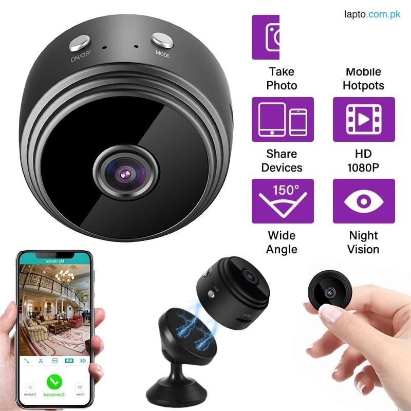 A9 Mini WiFi Camera ā Magnetic Wireless Micro Cam with Night Vision, HD 1080P, Remote App Monitoring, Motion Detection for Home Security