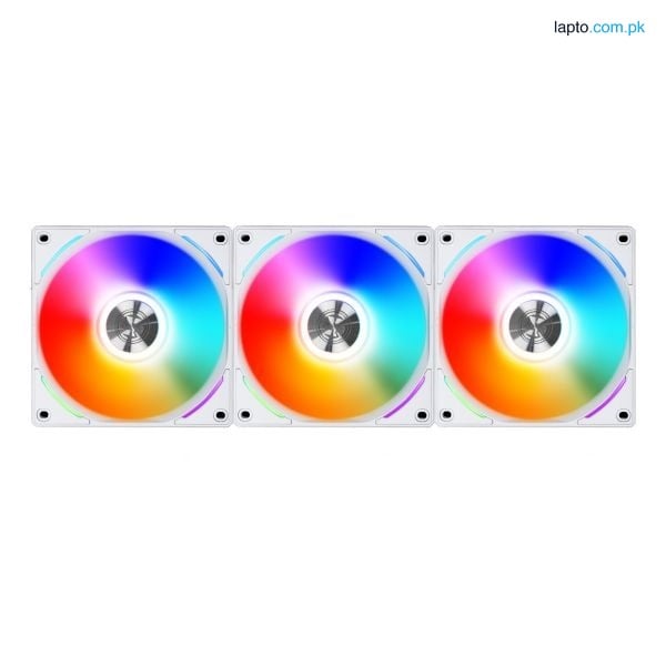 LIAN LI UNI Fan AL 120 Triple 3pcs ARGB PWM 120mm 1900RPM with controller White - Black
