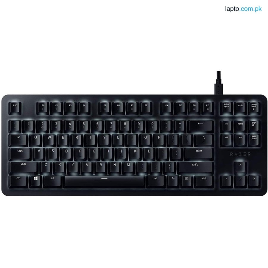 Razer BlackWidow Lite Gaming Keyboard Orange Mechanical Switch Black - White