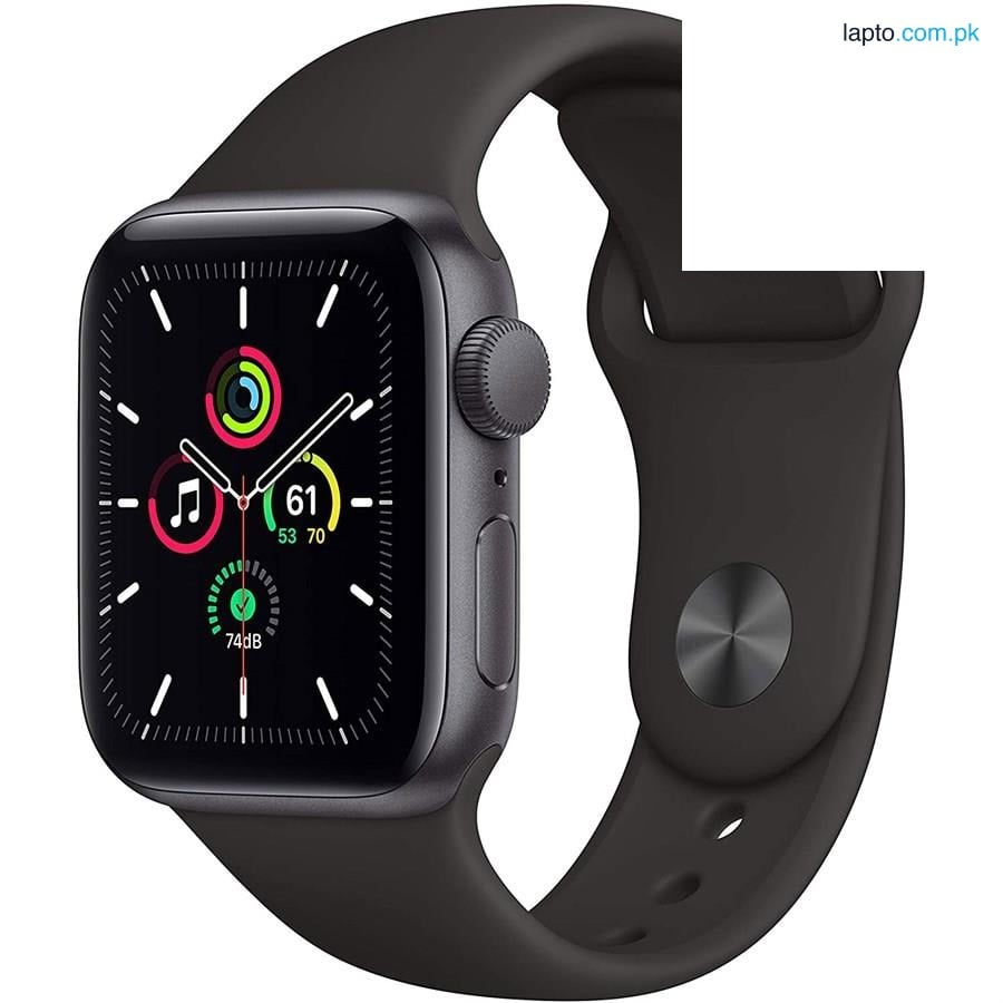 Apple Watch SE Aluminum Space Gray Case with Black Sport Band GPS-40mm