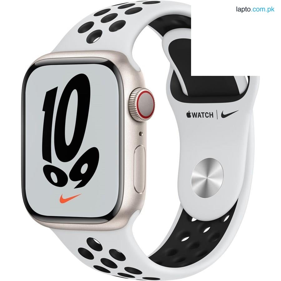 Apple Watch Series 7 Aluminum Nike with Case Starlight Sport Band GPS-45mm