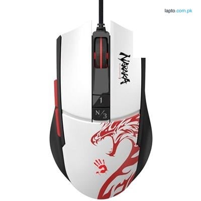 A4Tech Bloody L65 Max Lightweight Wired Gaming Mouse RGB Animation 12000 CPI - 4 Customizable Sensor Sensitivity (NARAKA)