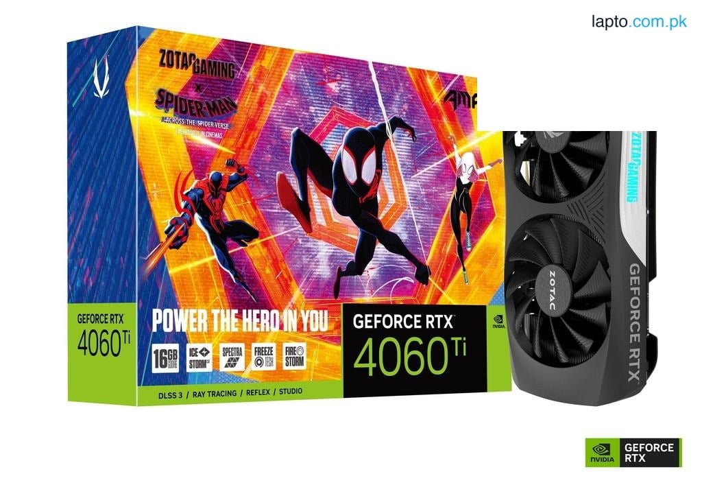 ZOTAC GAMING GEFORCE RTX 4060 Ti 16GB AMP Edition Graphics Card SPIDER-MAN™: Across the Spider-Verse Bundle