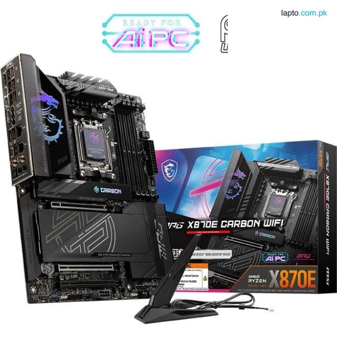MSI MPG X870E Carbon WiFi Motherboard | AM5 DDR5 Gaming Power