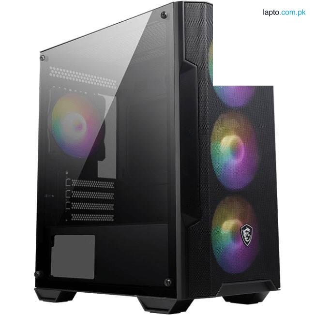 MSI MAG Forge M100A Mesh Certified Micro-ATX Tower Tempered Glass PC Case Black