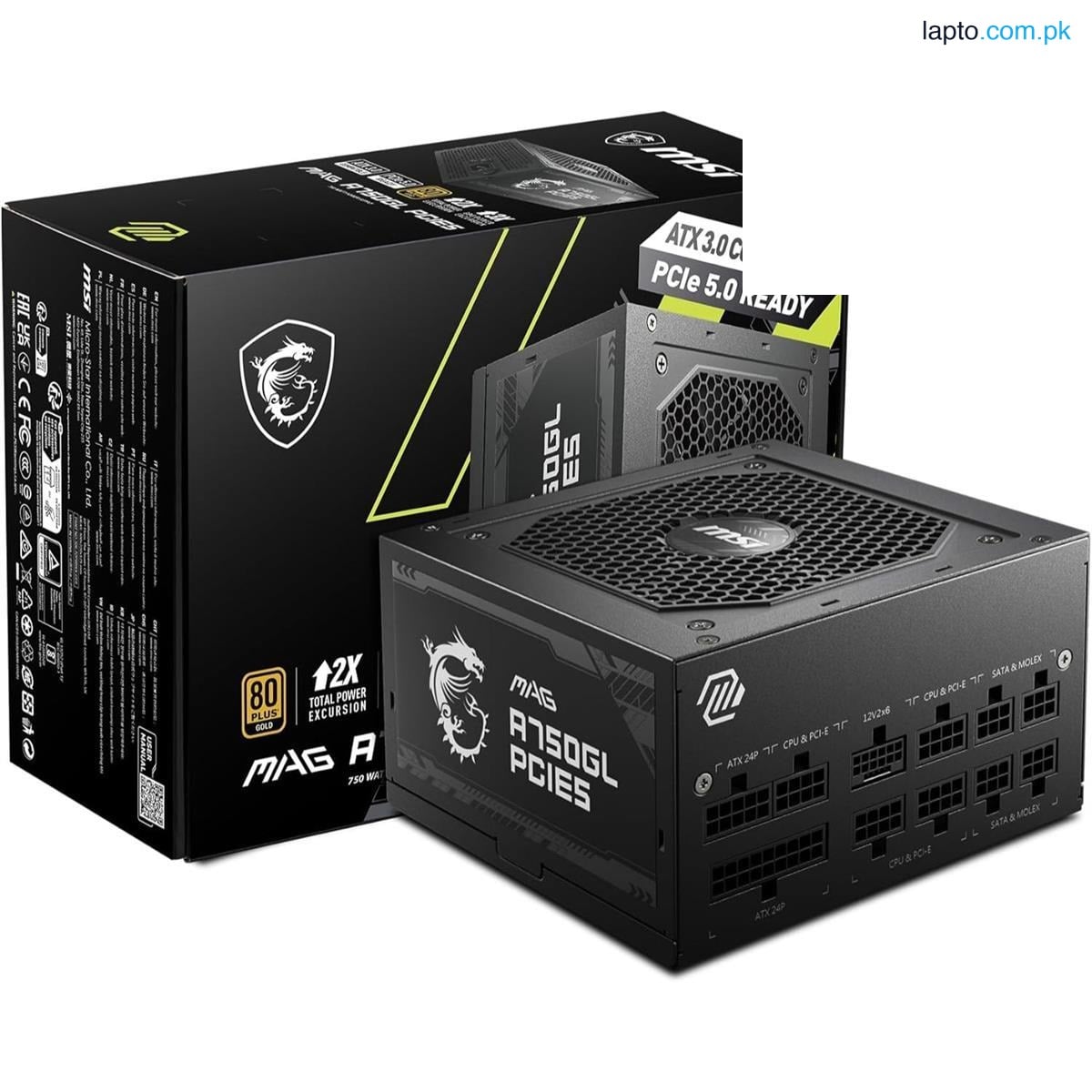 MSI MAG A750GL PCIE5 750W 80 Plus Gold Fully Modular Power Supply