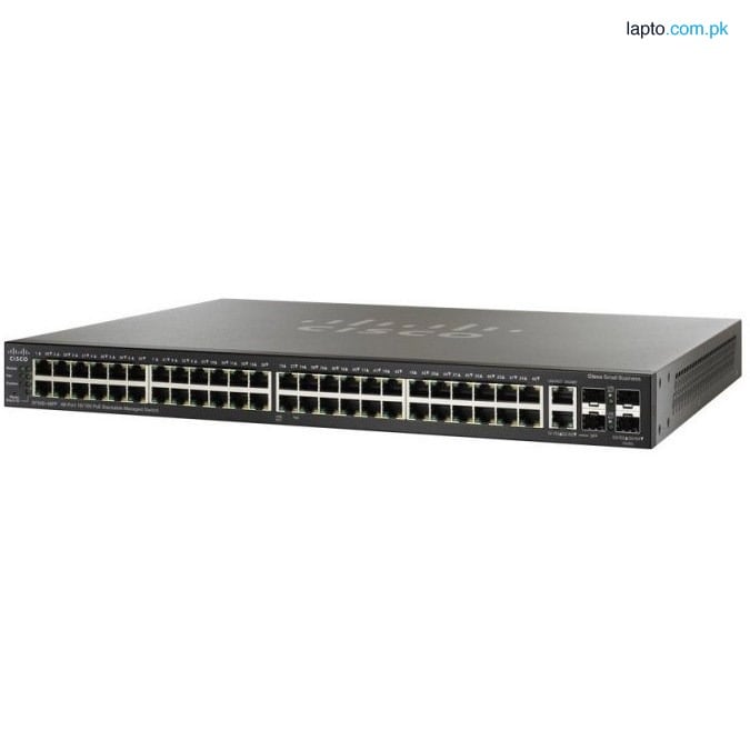 Cisco SF300-48PP-K9 48-port 10/100 PoE+ Managed Switch with Gig Uplinks