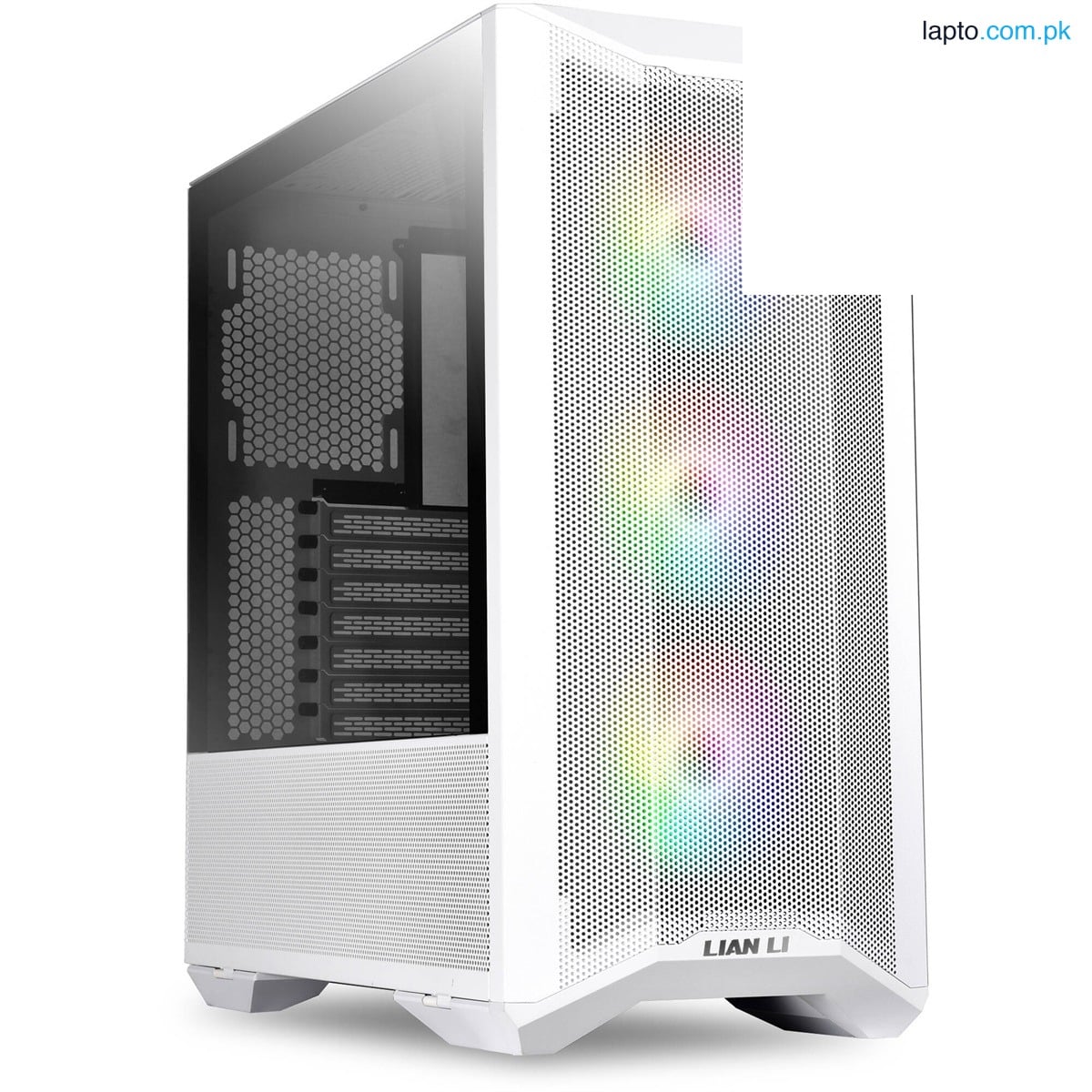 Lian Li LANCOOL II MESH RGB White LAN2MRW Tempered Glass Gaming ATX Case -White Color