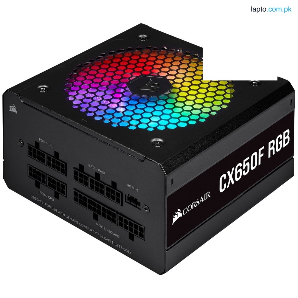 Corsair CX Series™ CX650F RGB — 650 Watt 80 Plus® Bronze Certified Fully Modular RGB PSU CP-9020217-UK