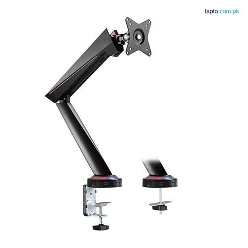 TWISTED MINDS RGB COUNTERBALANCE SINGLE MONITOR ARM WITH USB/AUDIO/MIC PORTS(17-32") LDT39-C012U