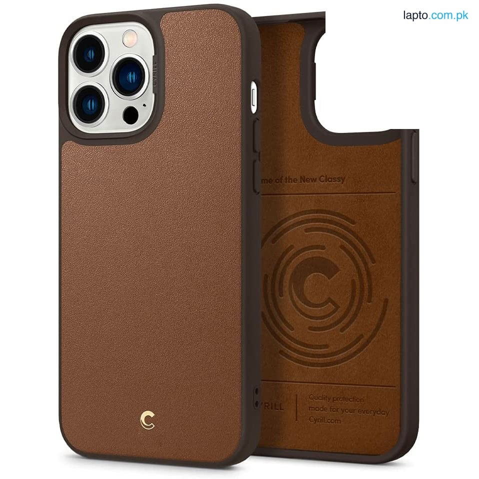 Spigen iPhone 13 Pro Max Cyrill Leather - Brown