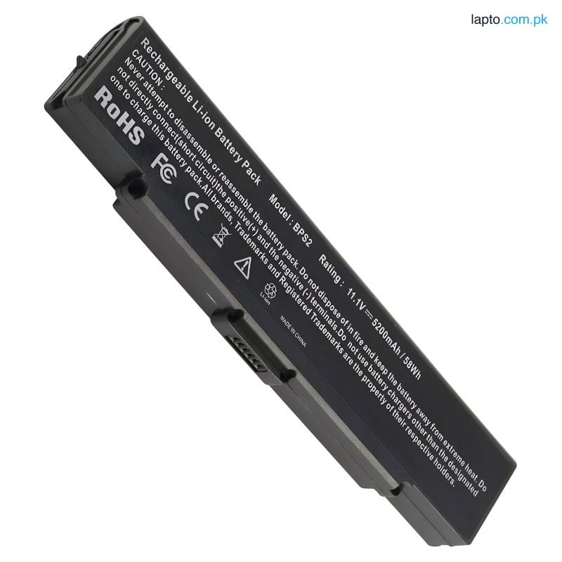 Sony Vaio VGP-BPL2 VGP-BPS2 PCG-6C1N PCG-6p1L VGN-AR11s VGN-C11C/B VGN-FE11H VGN-FJ11B/W VGN-FS VGN-K30 VGN-FT VGN-S VGN-SZ VGN-Y90 6 Cell Laptop Battery