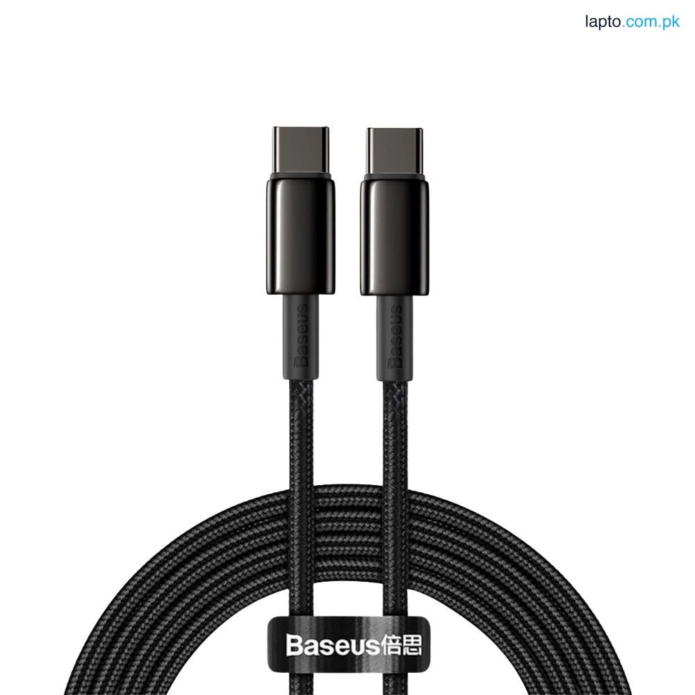 Baseus Tungsten Gold Fast Charging Data Cable Type-C to Type-C 100W 2M