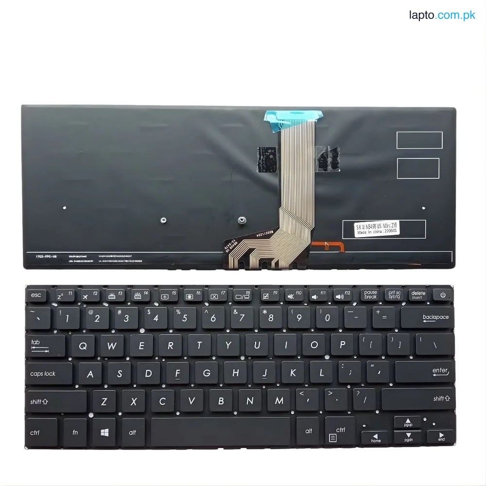 Asus X411U R421U S4000V S4200U US Layout Backlit Laptop Keyboard – Black