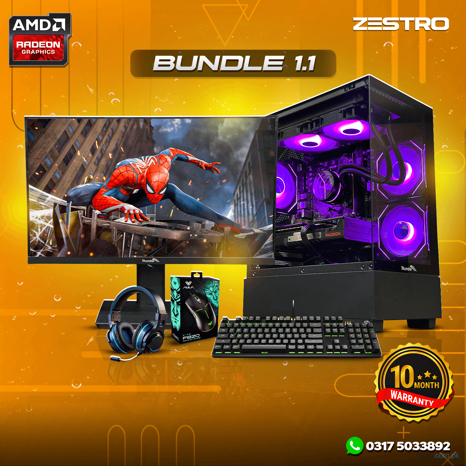 Bundle 1.1 – Core i5-12400F | RX 6600 8GB | 16GB RAM | 24 Inch 160Hz Monitor IPS Panel